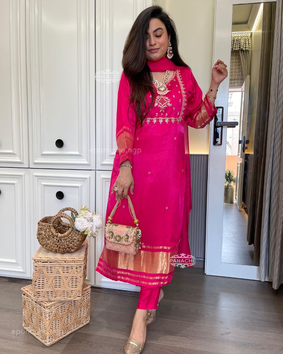 Pink gajji set