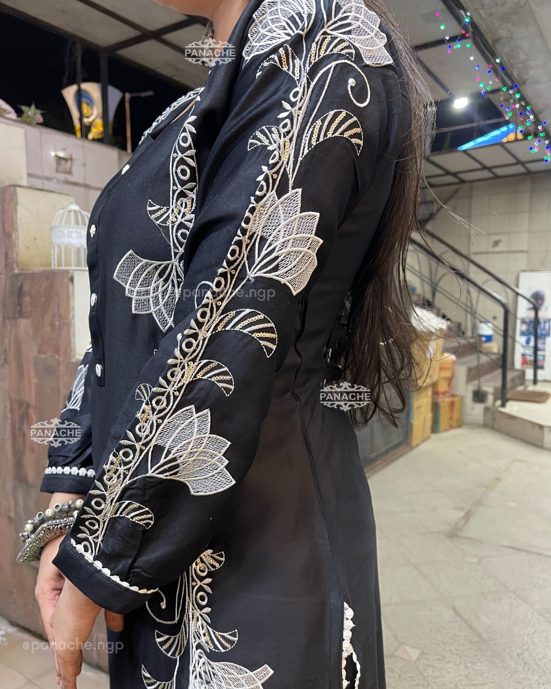 Karachi style embroidered suit set