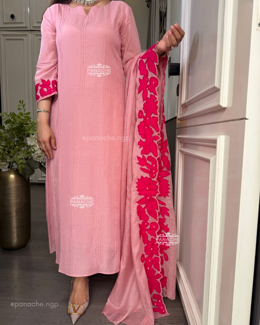 Blush pink ensemble set