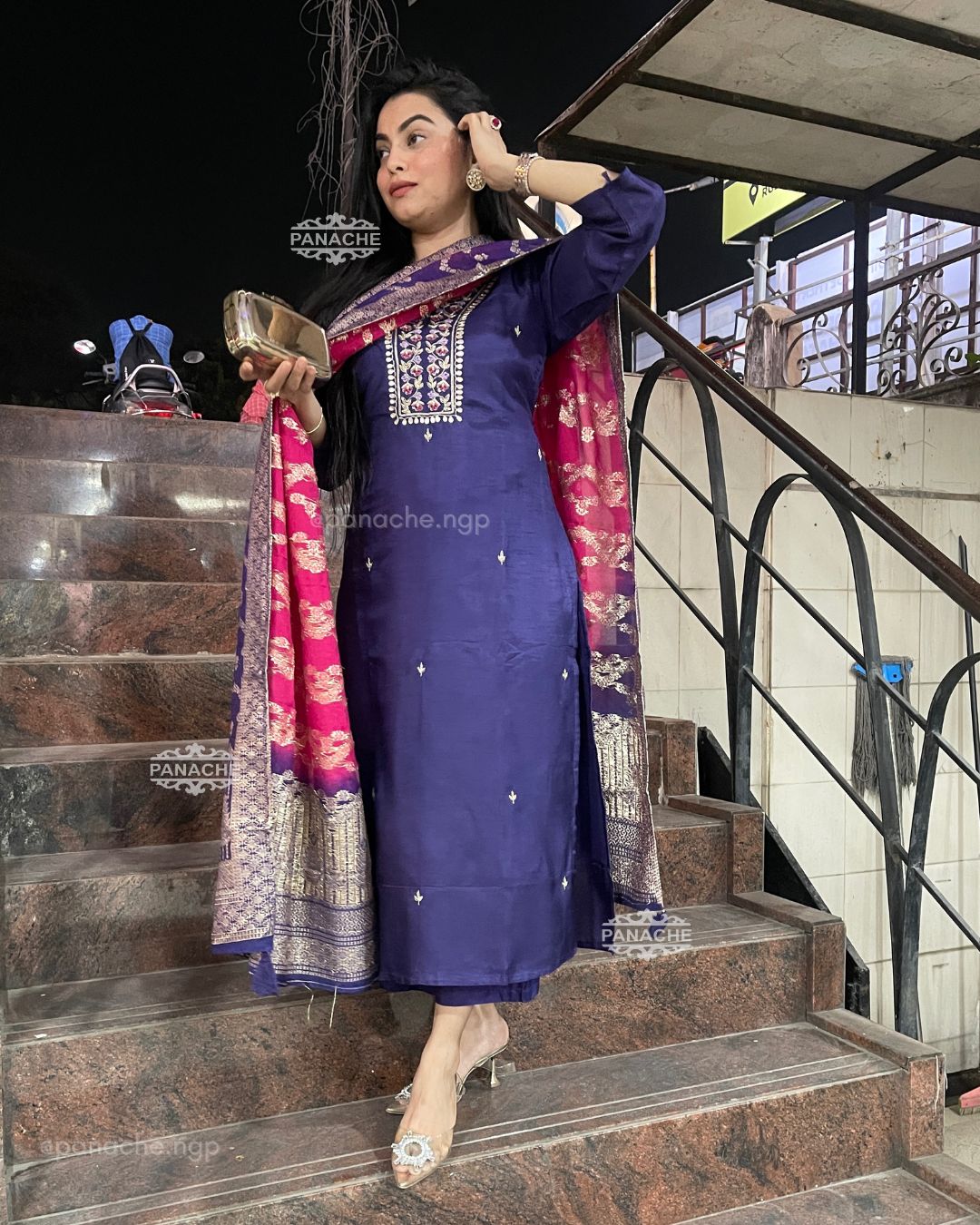 Banarasi special with ombré dupatta