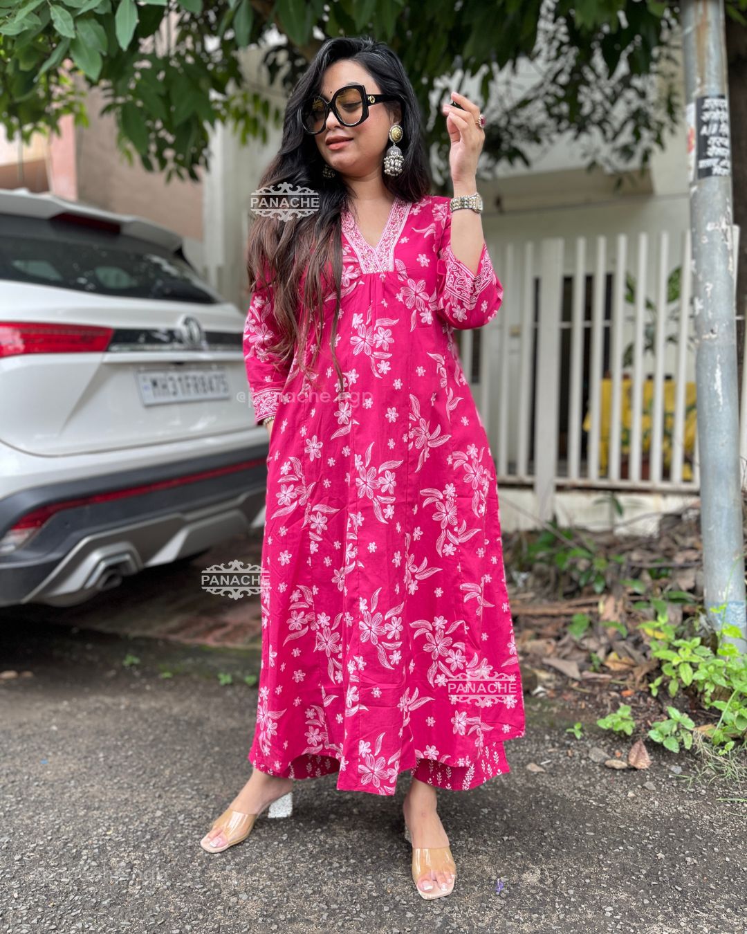 Print on print casual cotton set