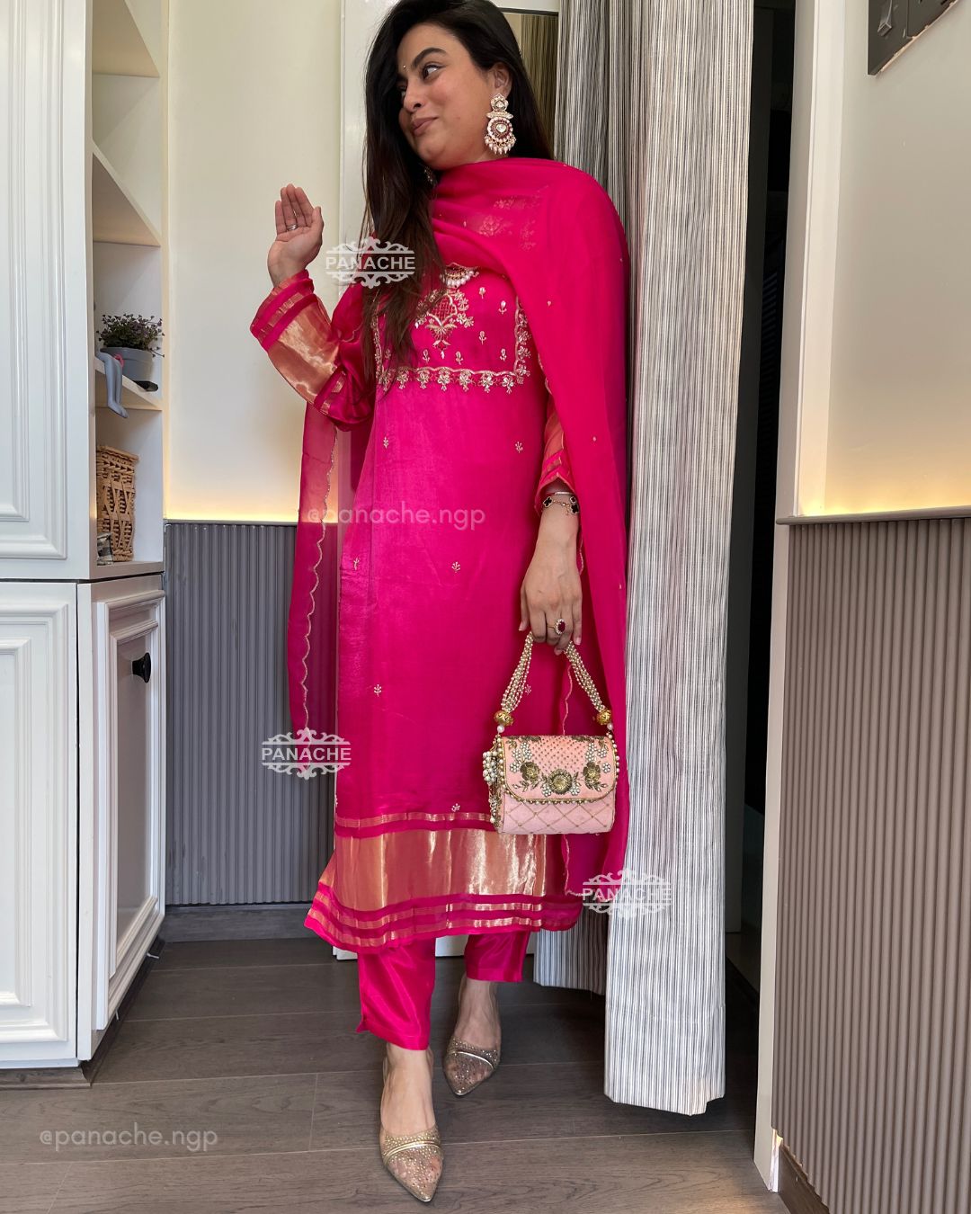 Pink gajji set