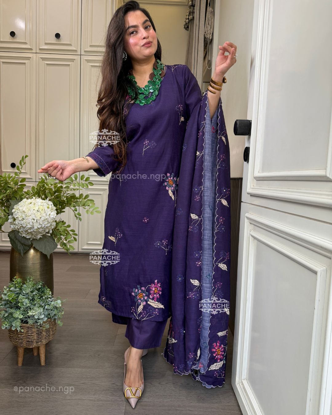 Katha heritage suit set