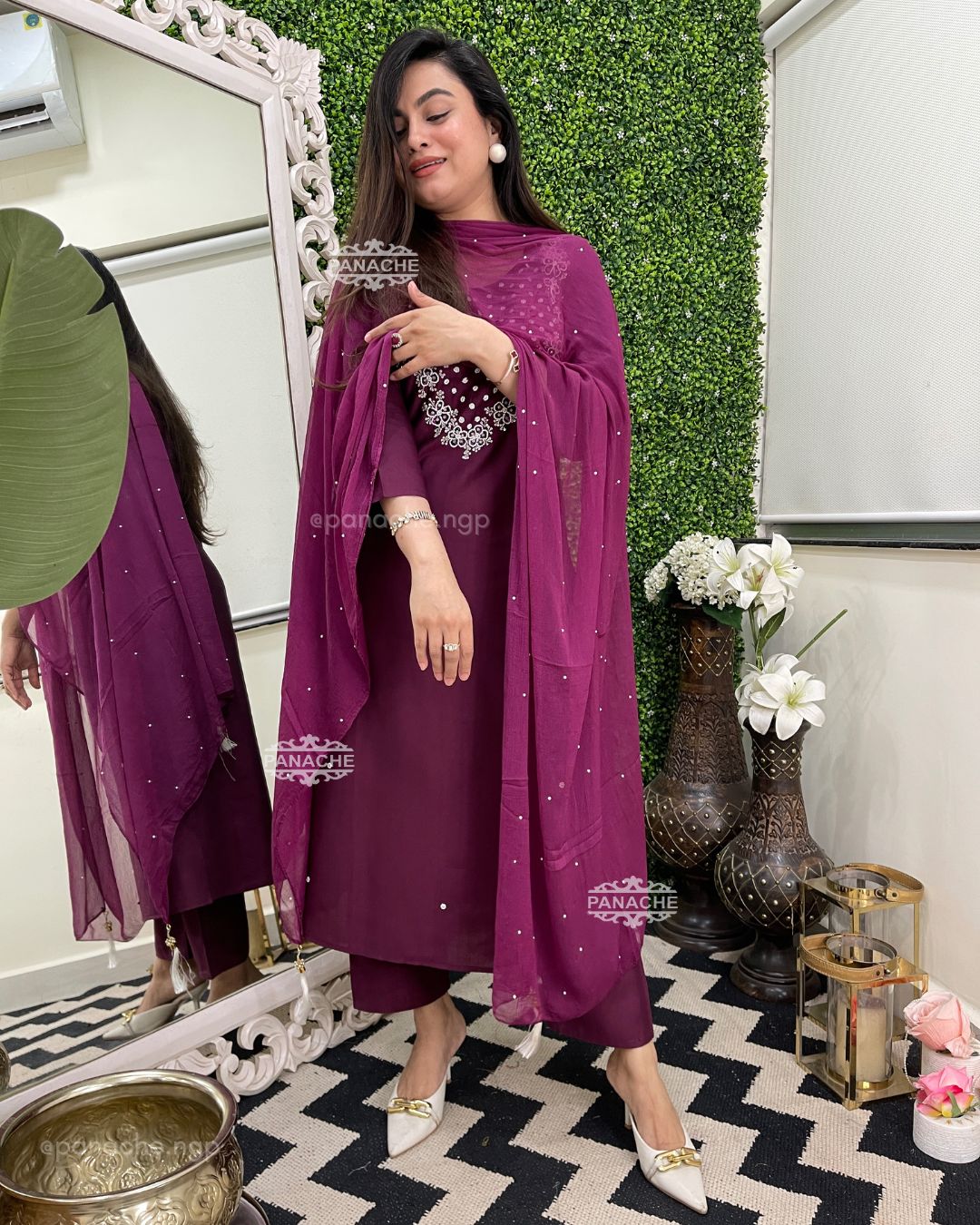 Karachi chiffon suits