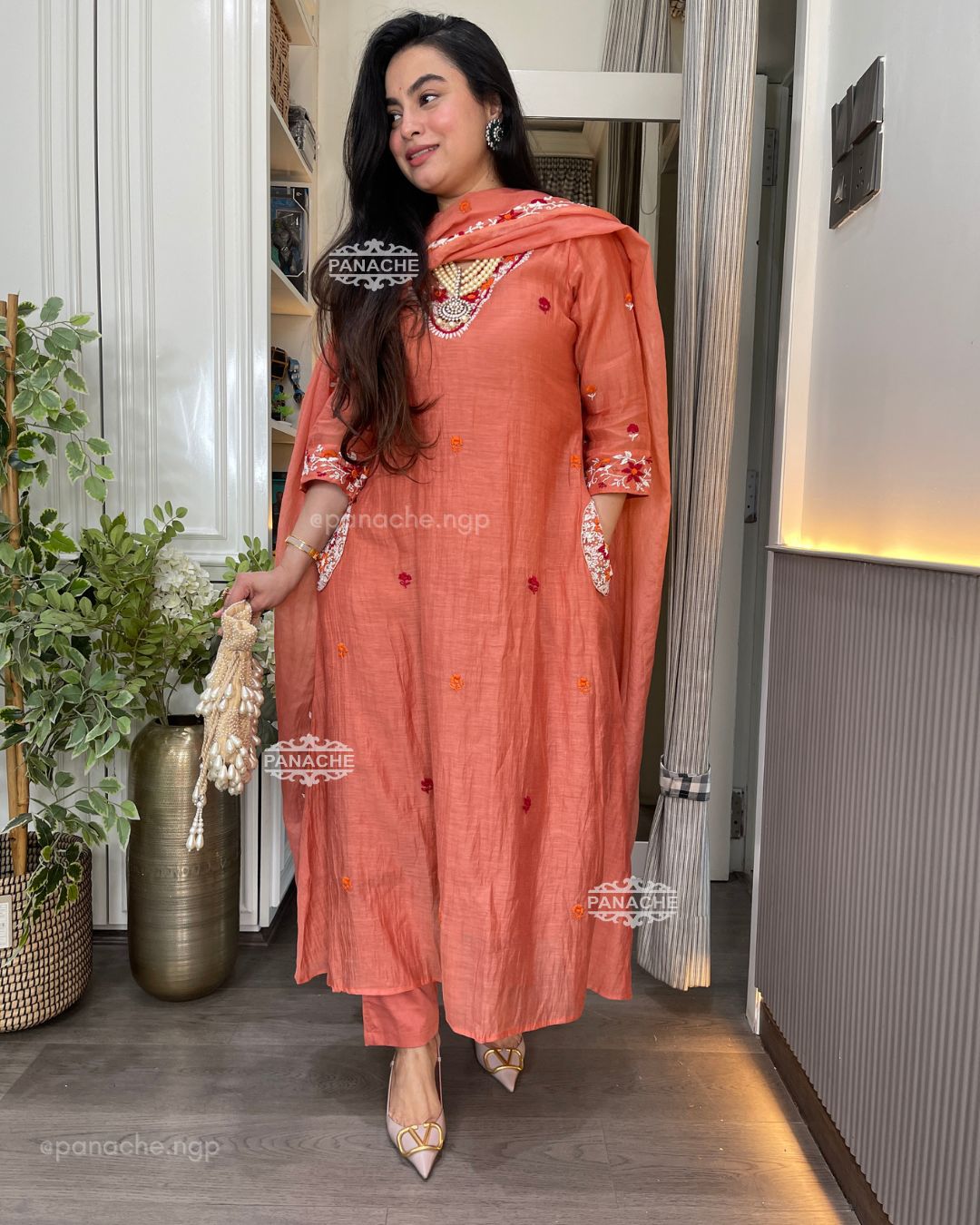 Gajari frenchknot mul set