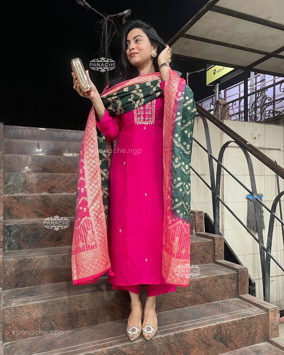 Banarasi special with ombré dupatta