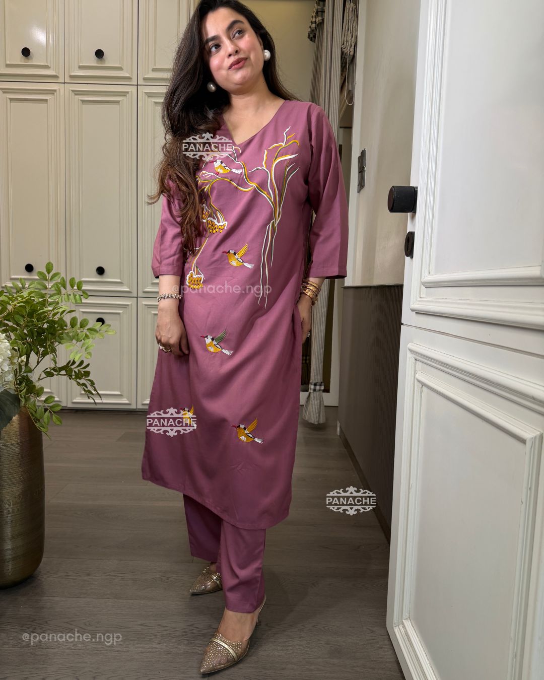 Embroidered cotton coords
