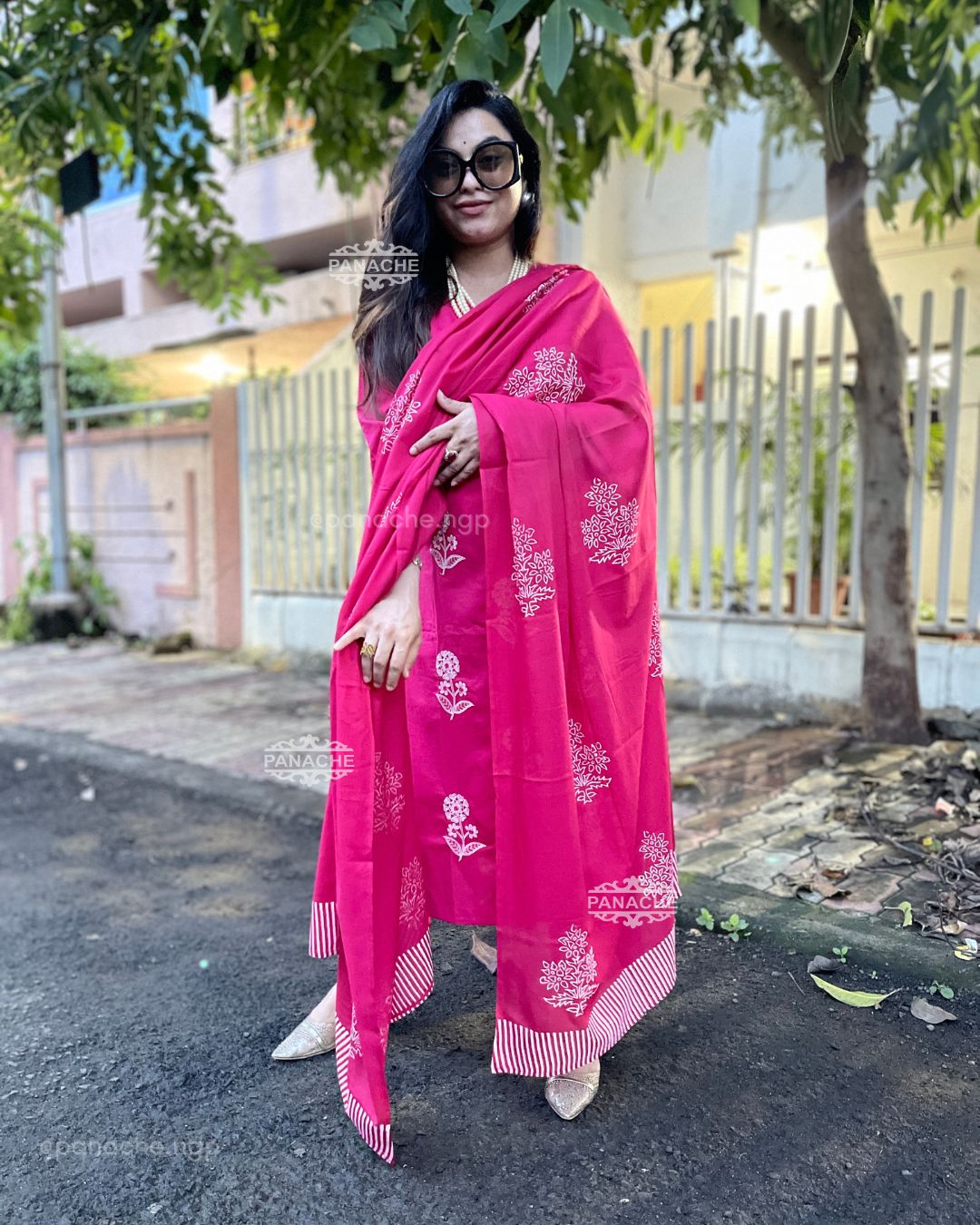 Hand painted block printed budget set