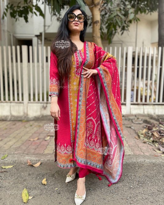 Print on print muslin set