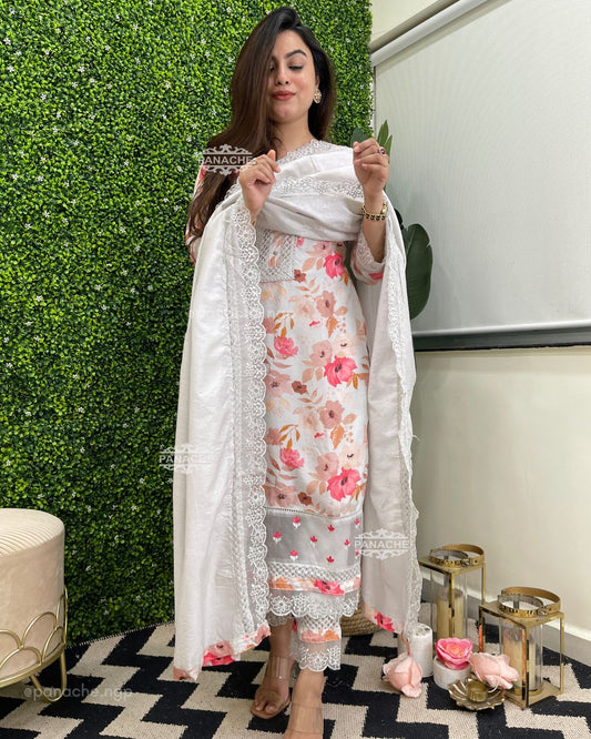 Karachi grey floral set
