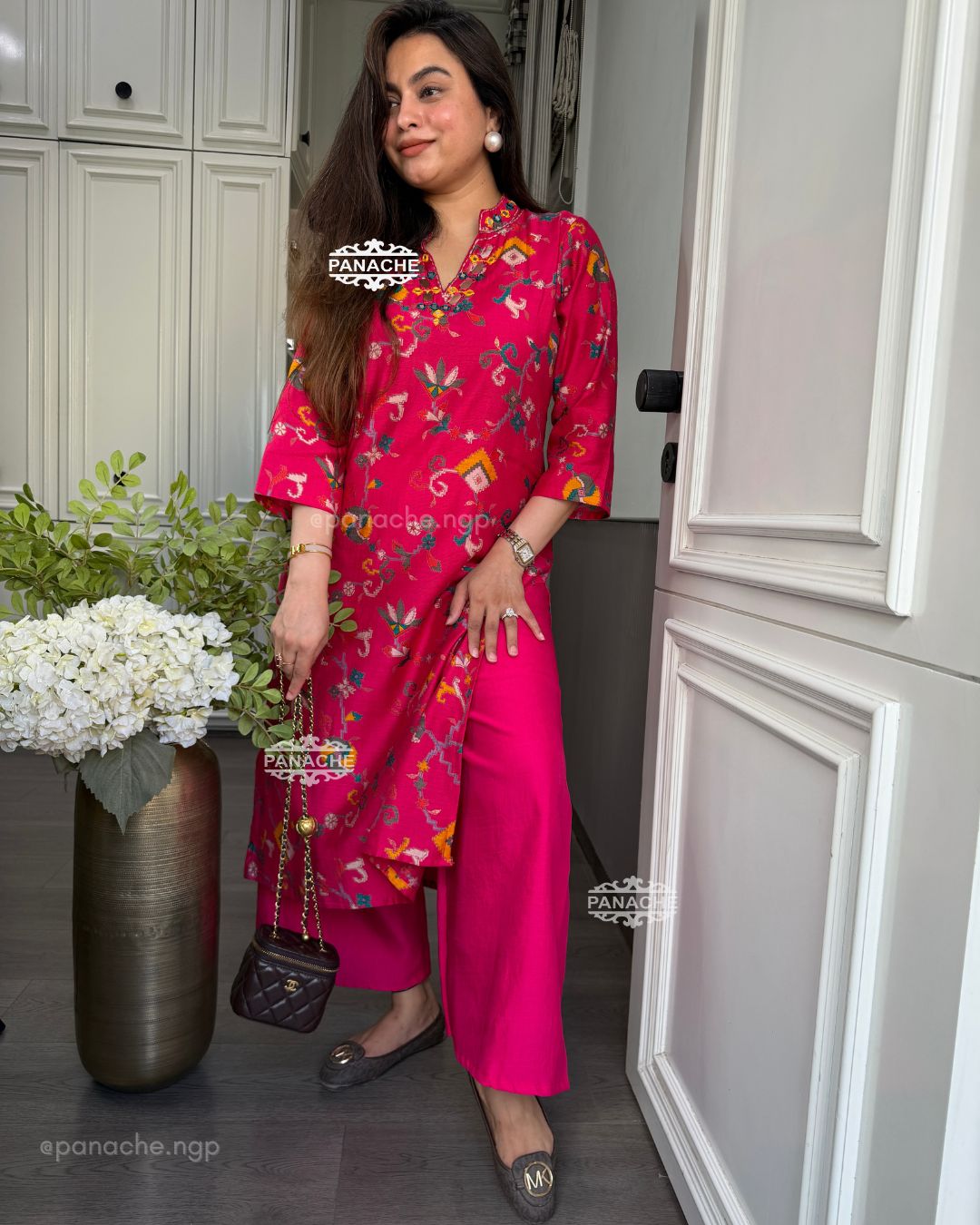 Kalamkari budget coords with earrings