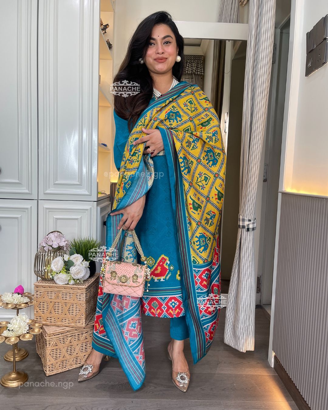 Ikkat muslin set