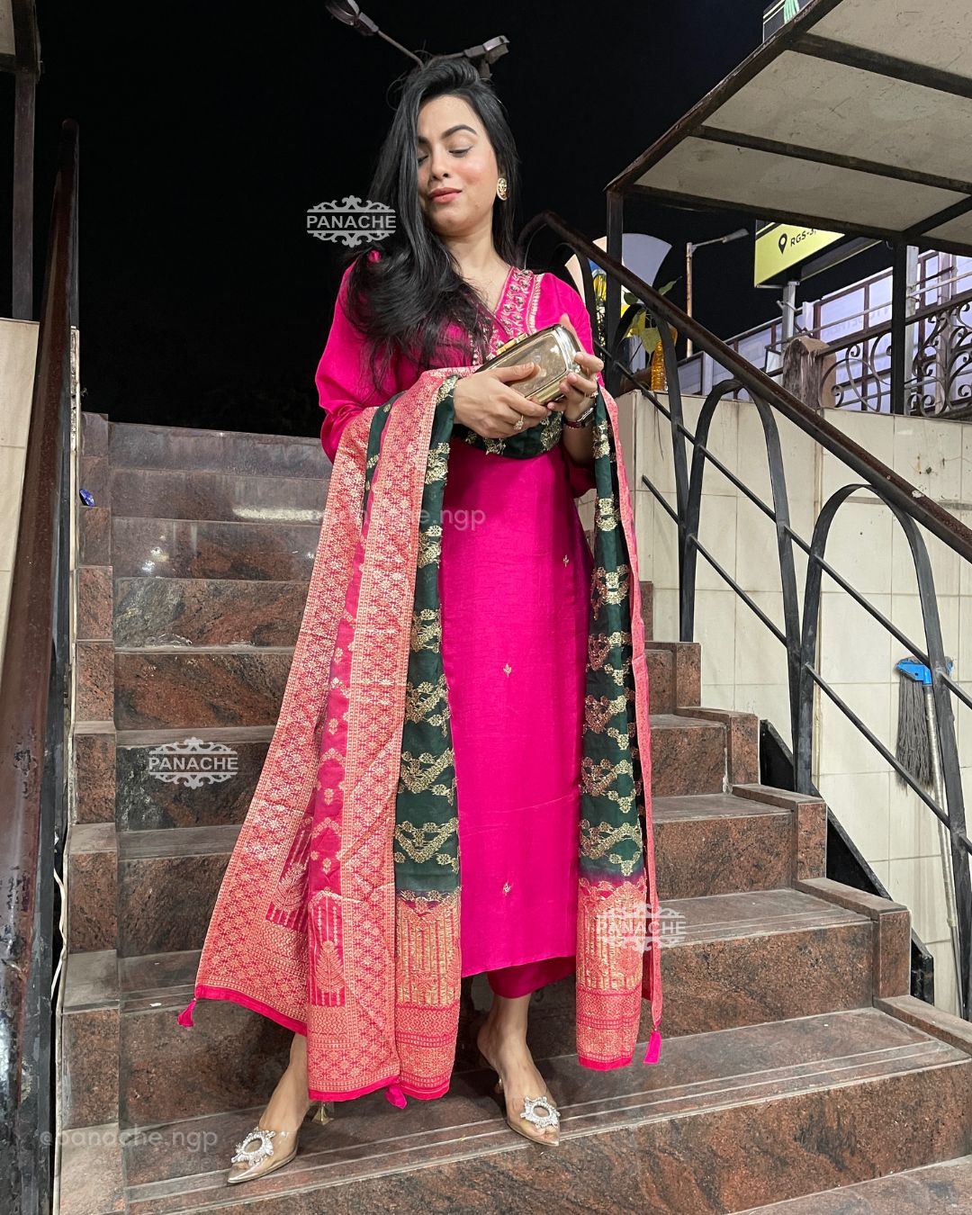 Banarasi special with ombré dupatta