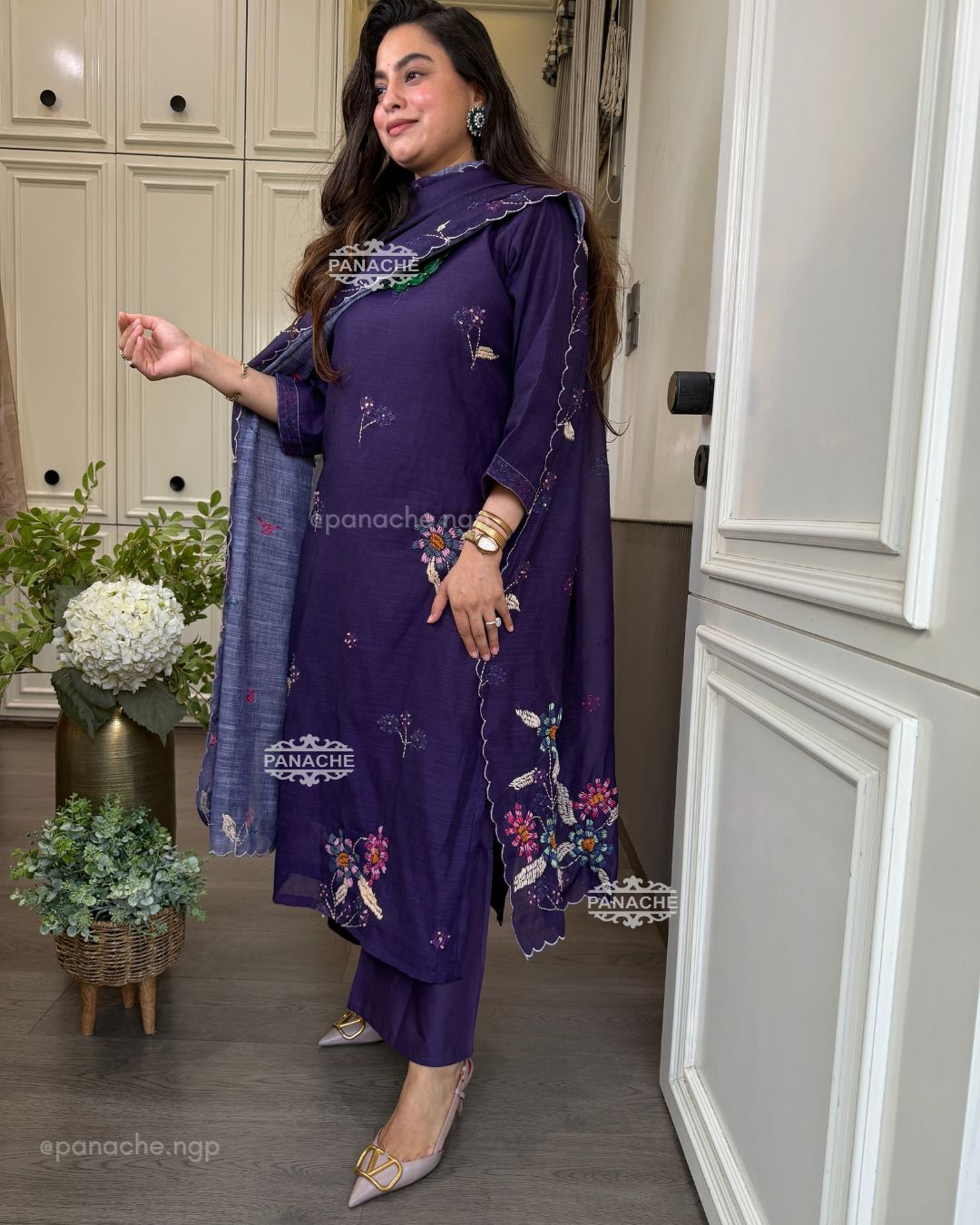 Katha heritage suit set
