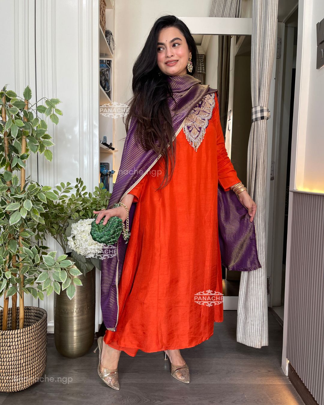 Amber Raga Anarkali set