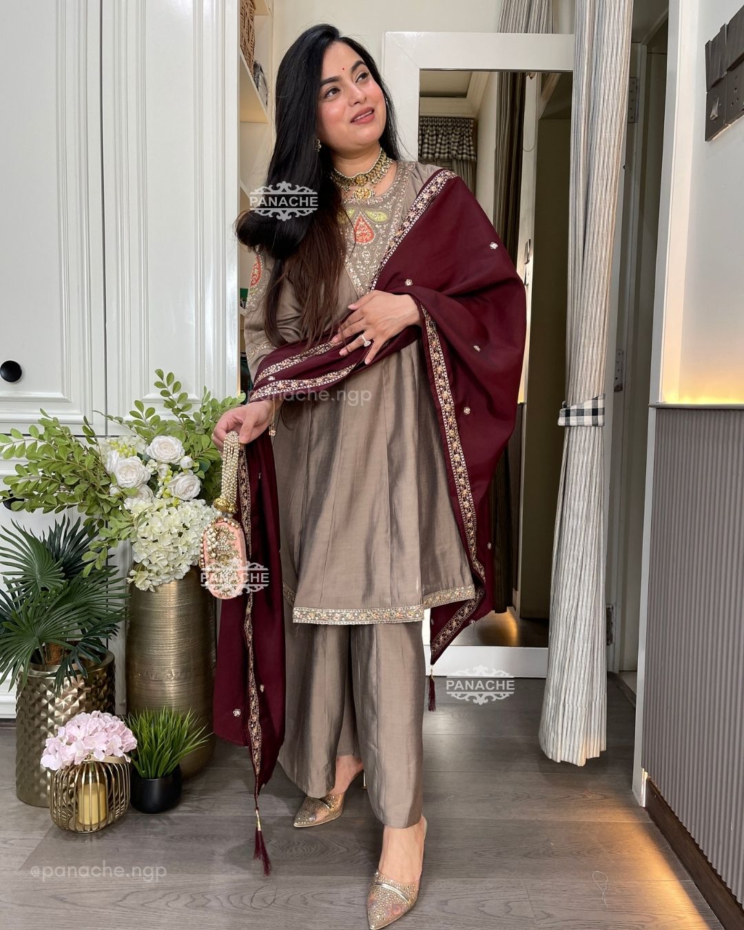 Contrast gharara sets