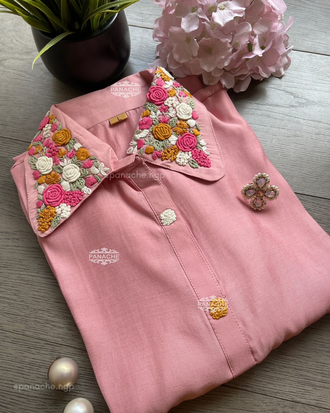 Frenchknot peach coords