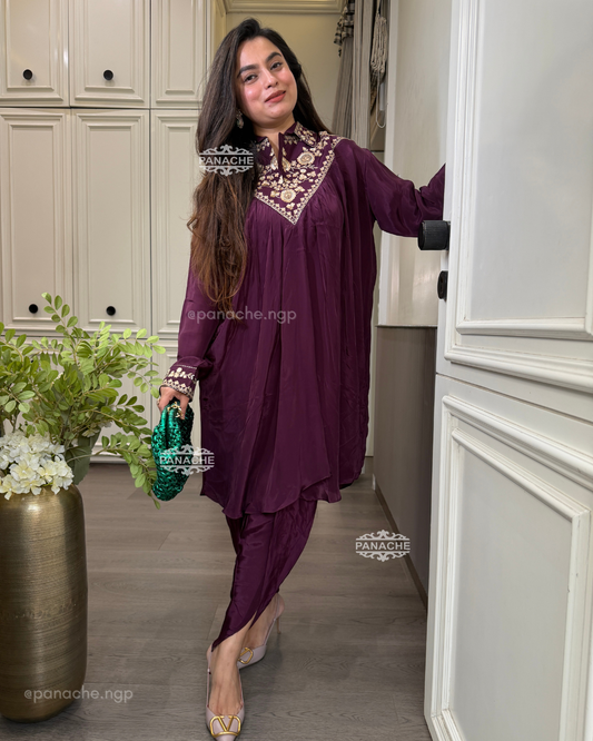 Purple Choga kaftan