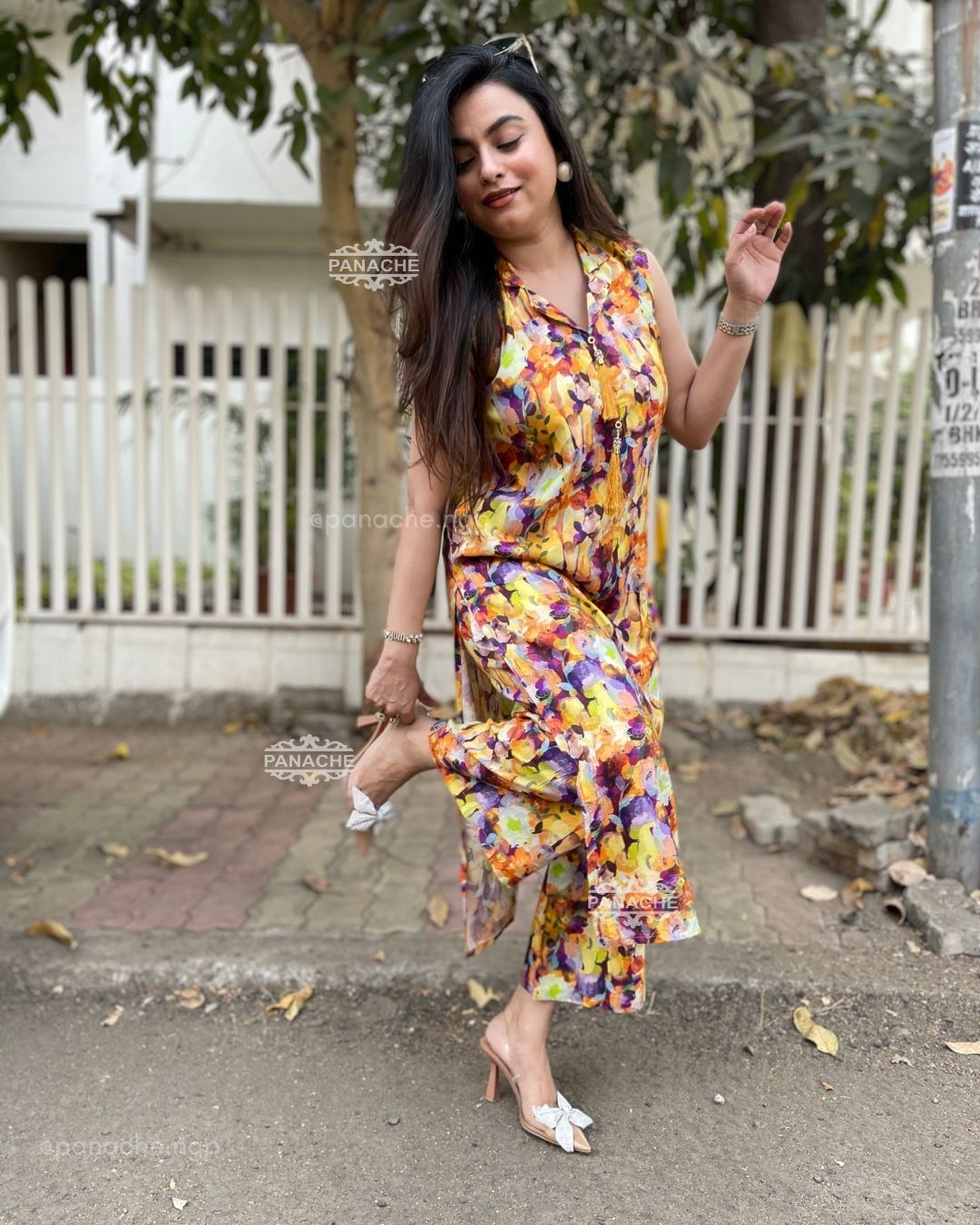 Floral Budget front slit sets