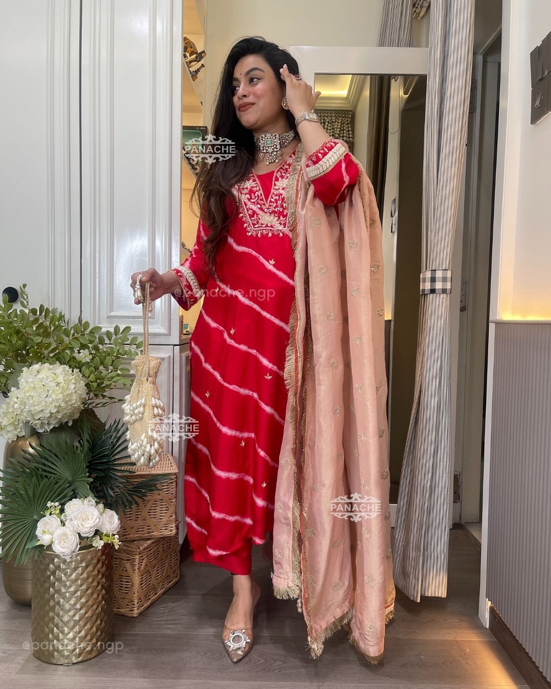 Leheriyan peaches suit set