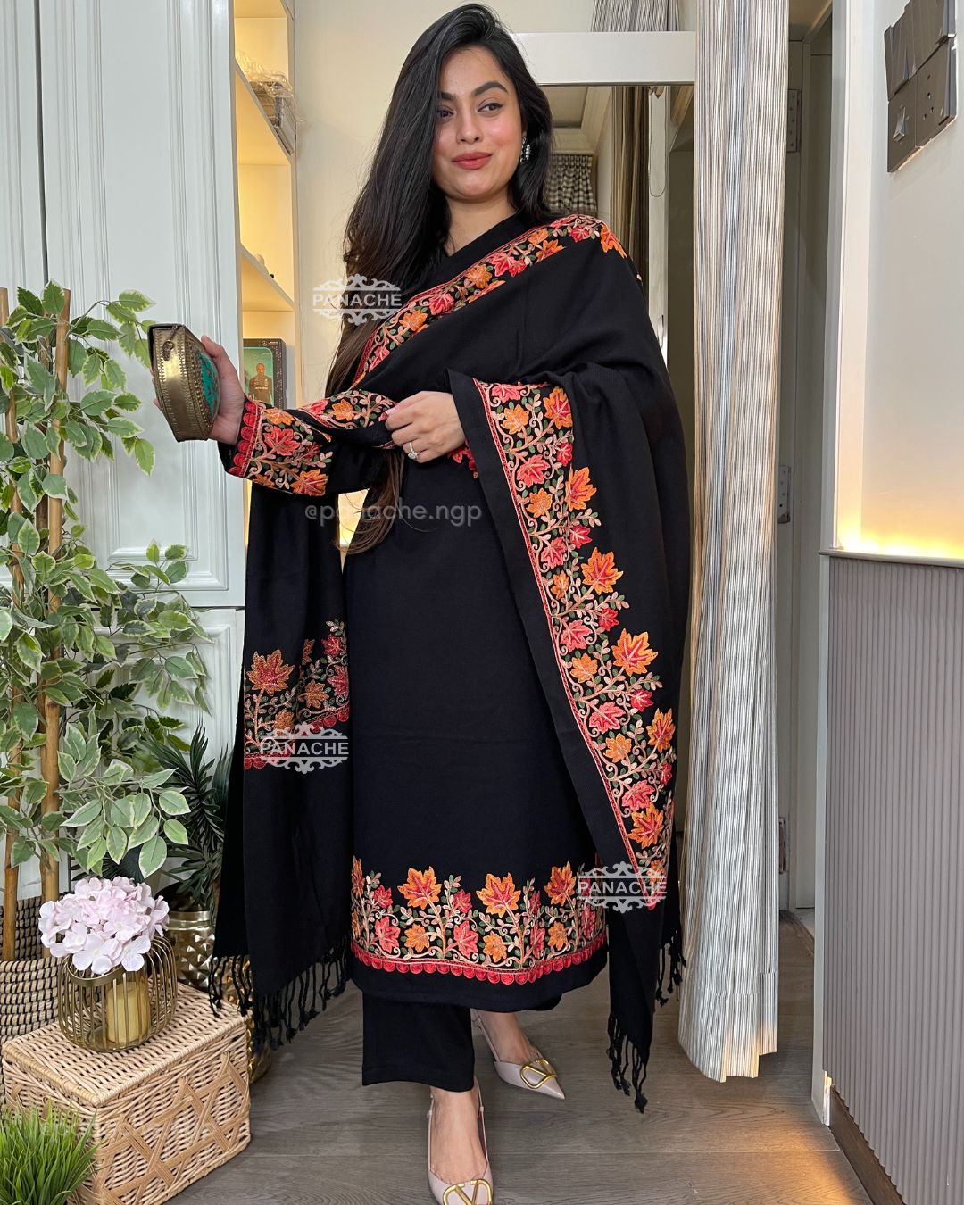 Pashmina woollen suit set