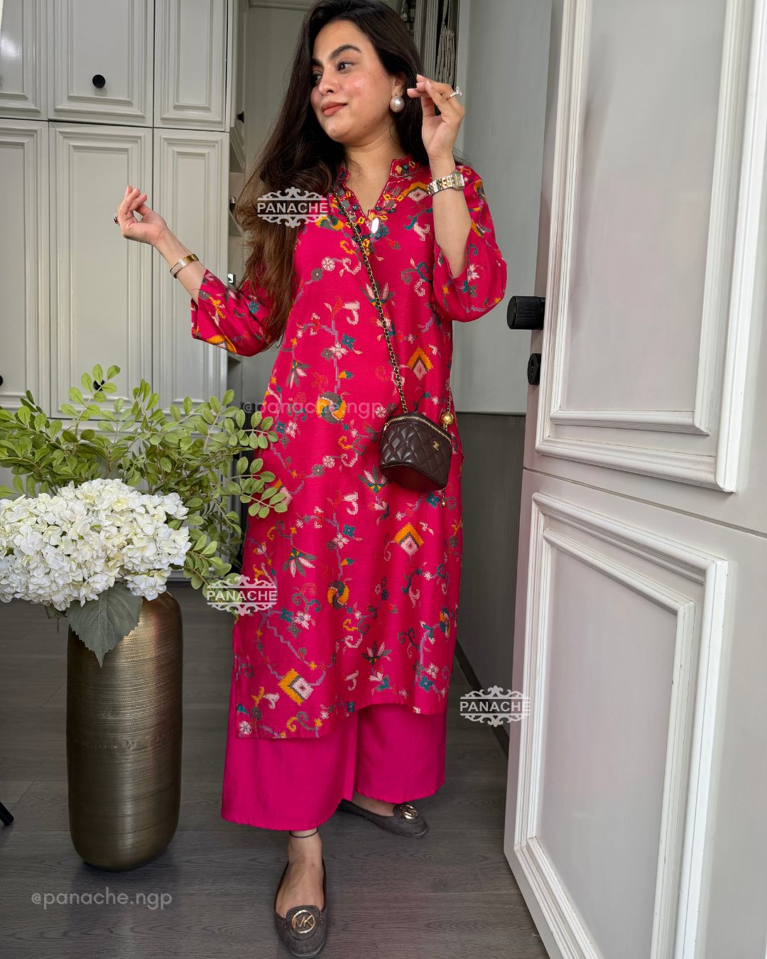 Kalamkari budget coords with earrings