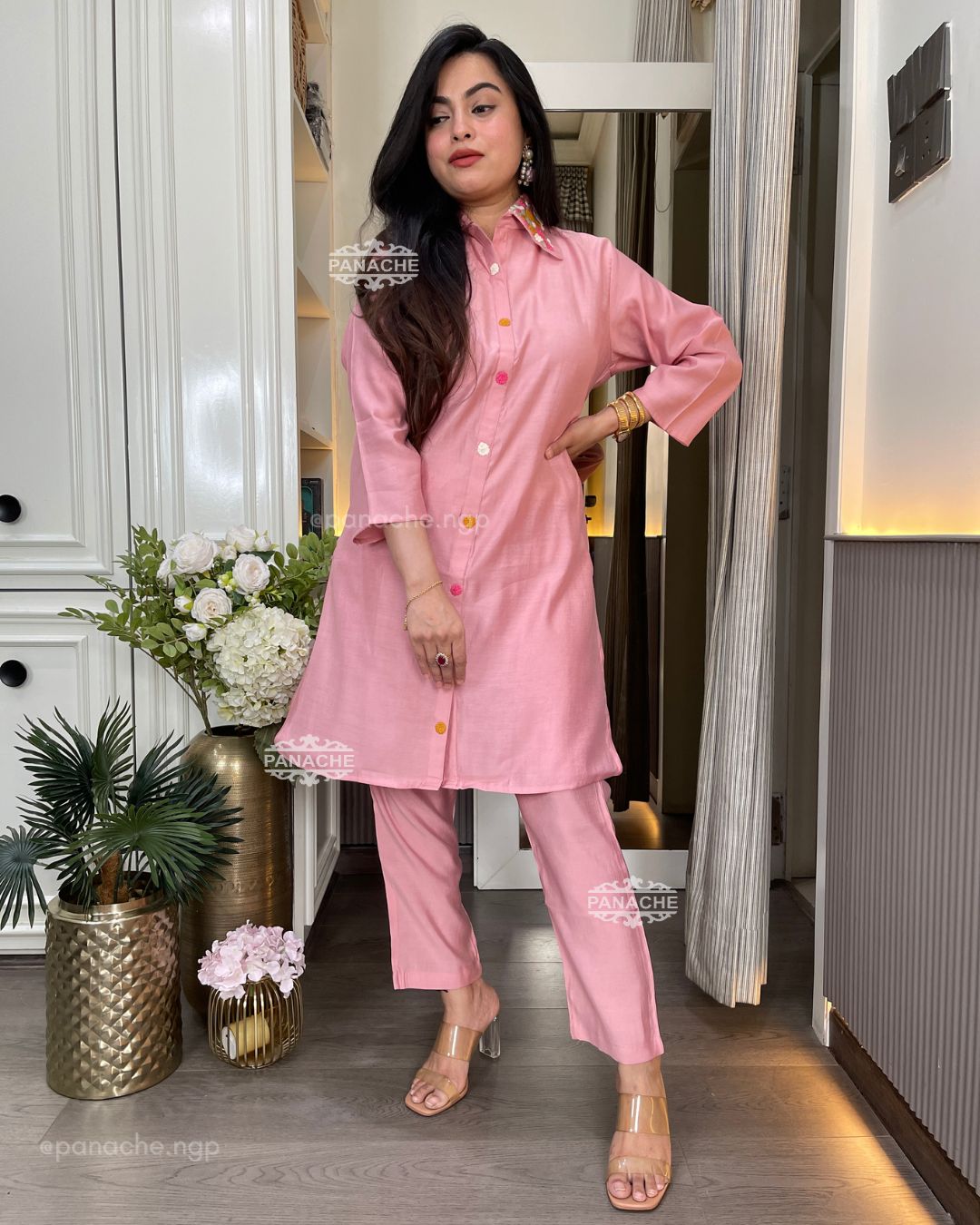 Frenchknot peach coords