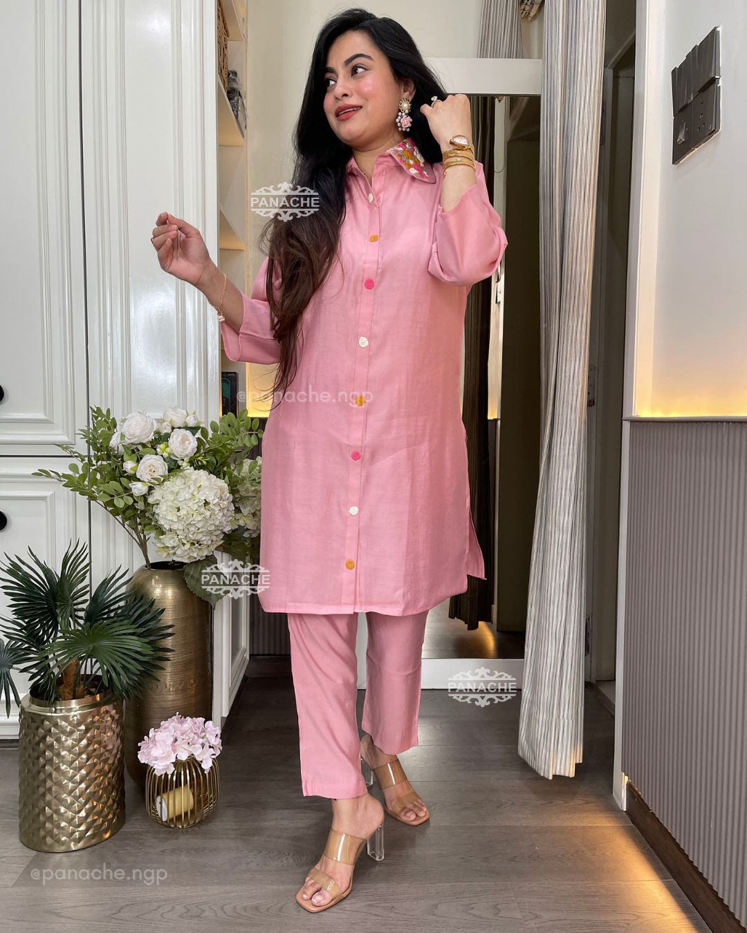 Frenchknot peach coords