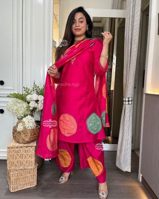 Polka silk sets