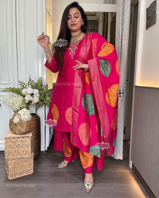 Polka silk sets