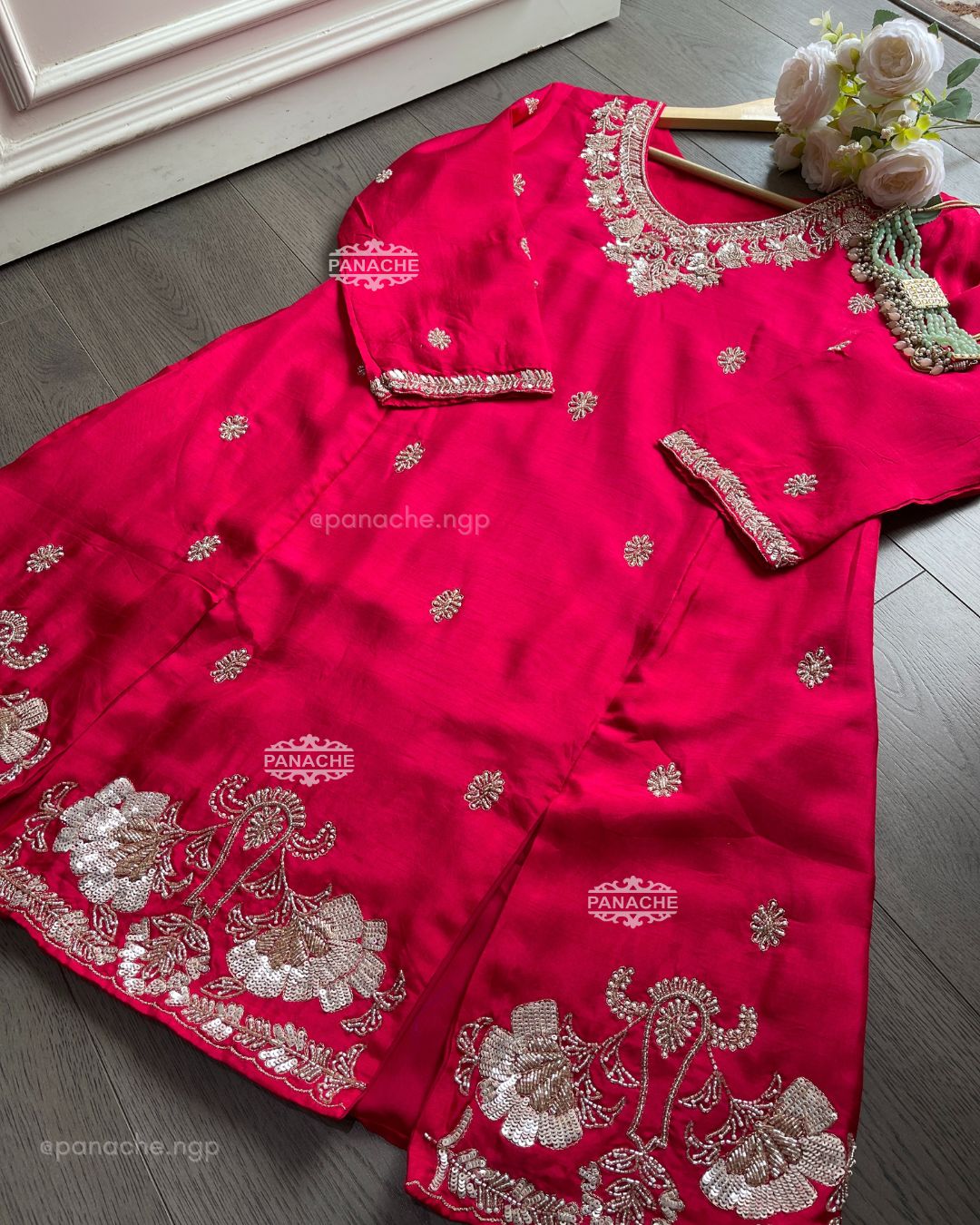 Sindoori red Sharara set