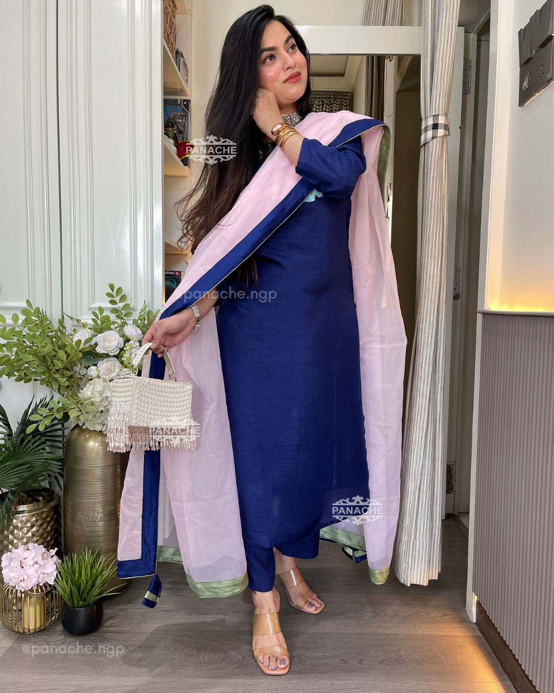 Rainbow sequein teel set