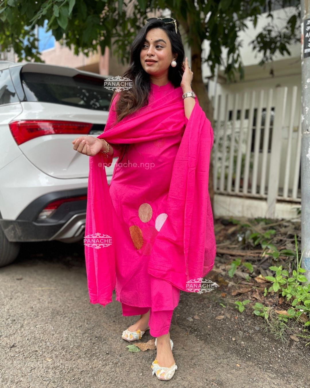 Fuschia pink cotton set for daily nbsp