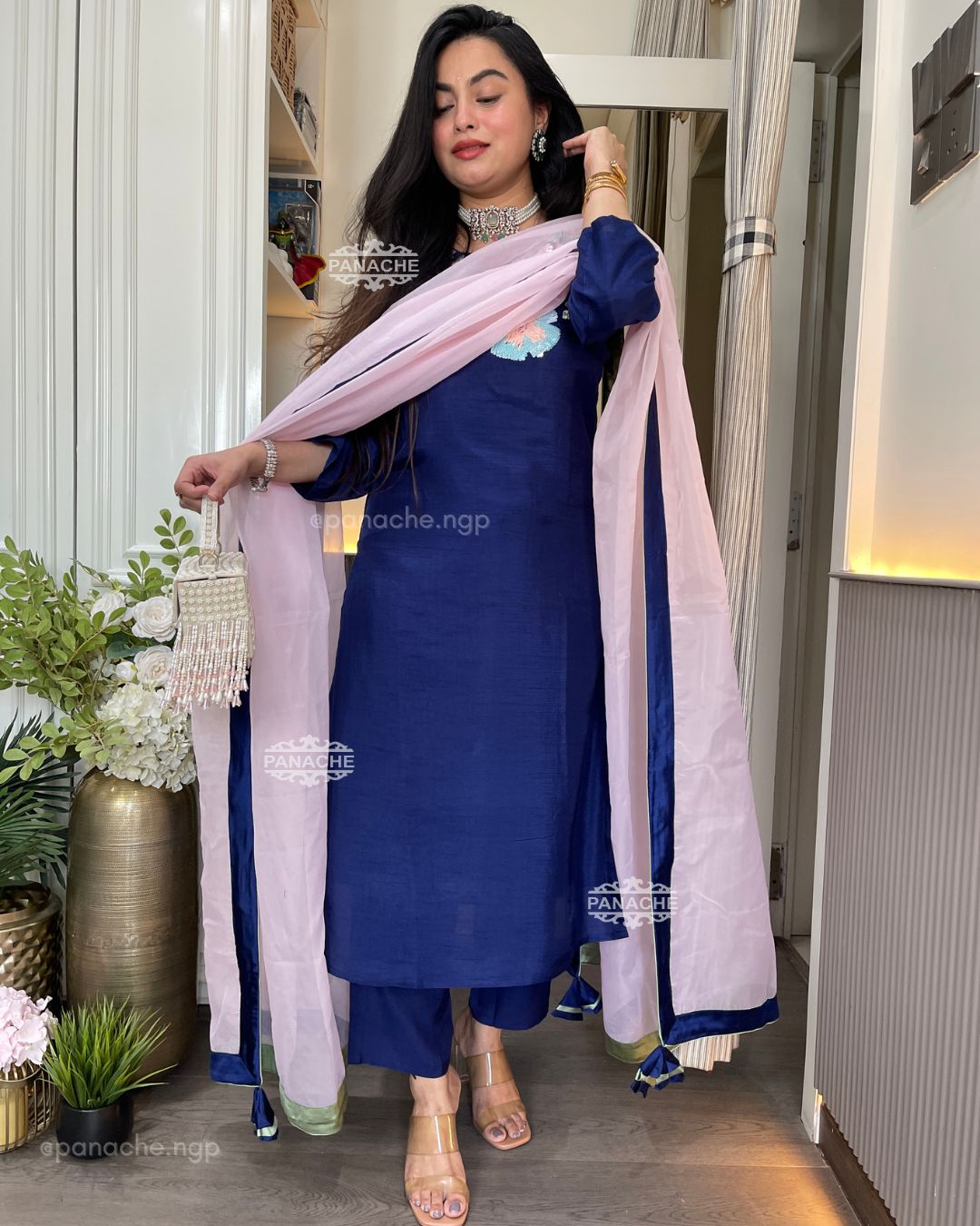 Rainbow sequein teel set