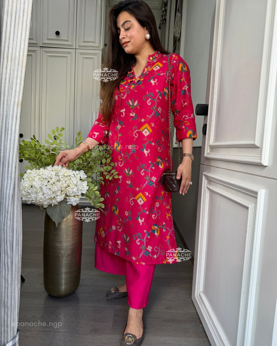 Kalamkari budget coords with earrings