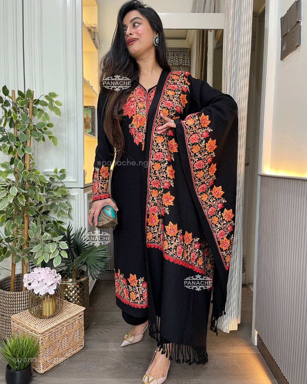 Pashmina woollen suit set