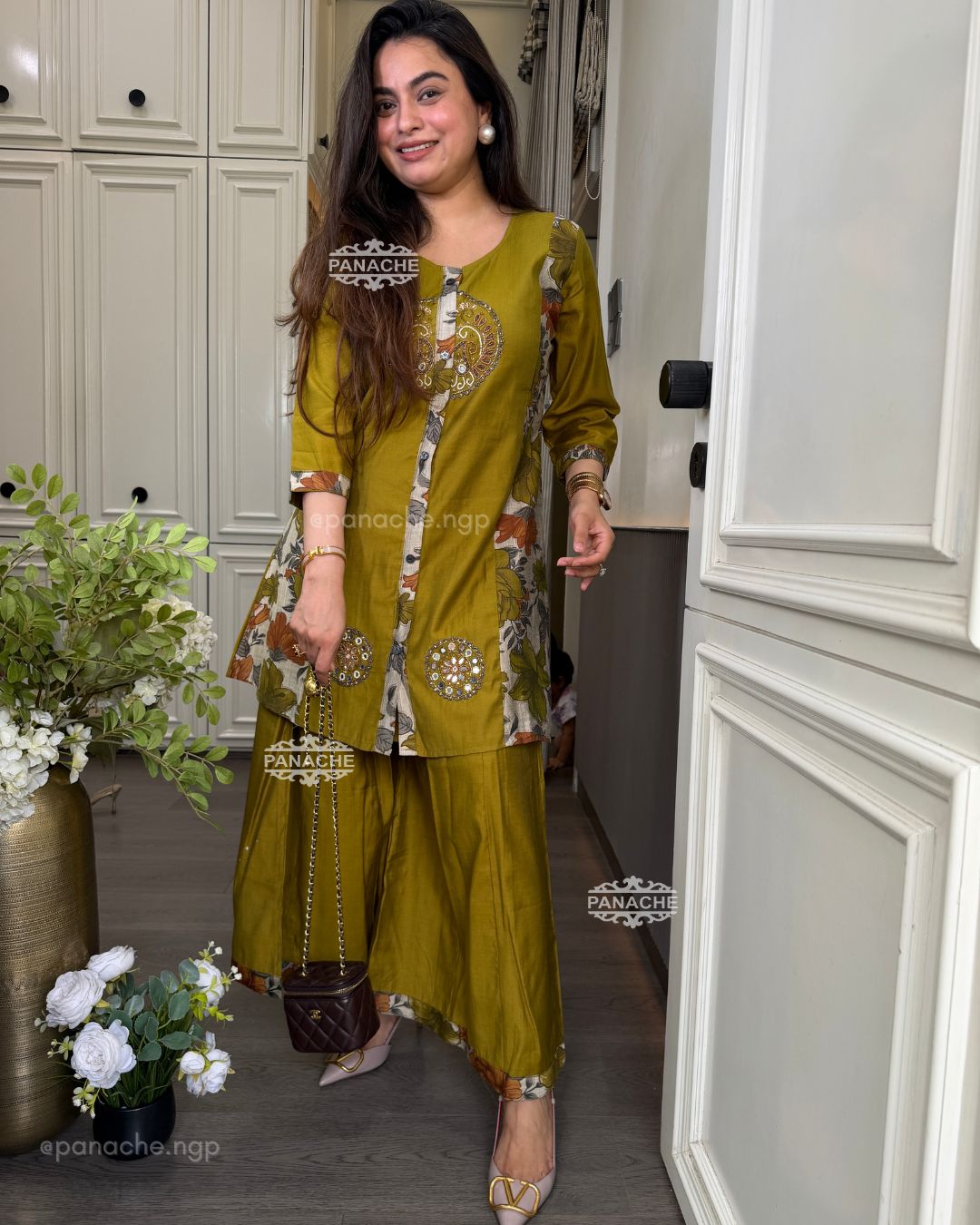 Floral mirror work coord