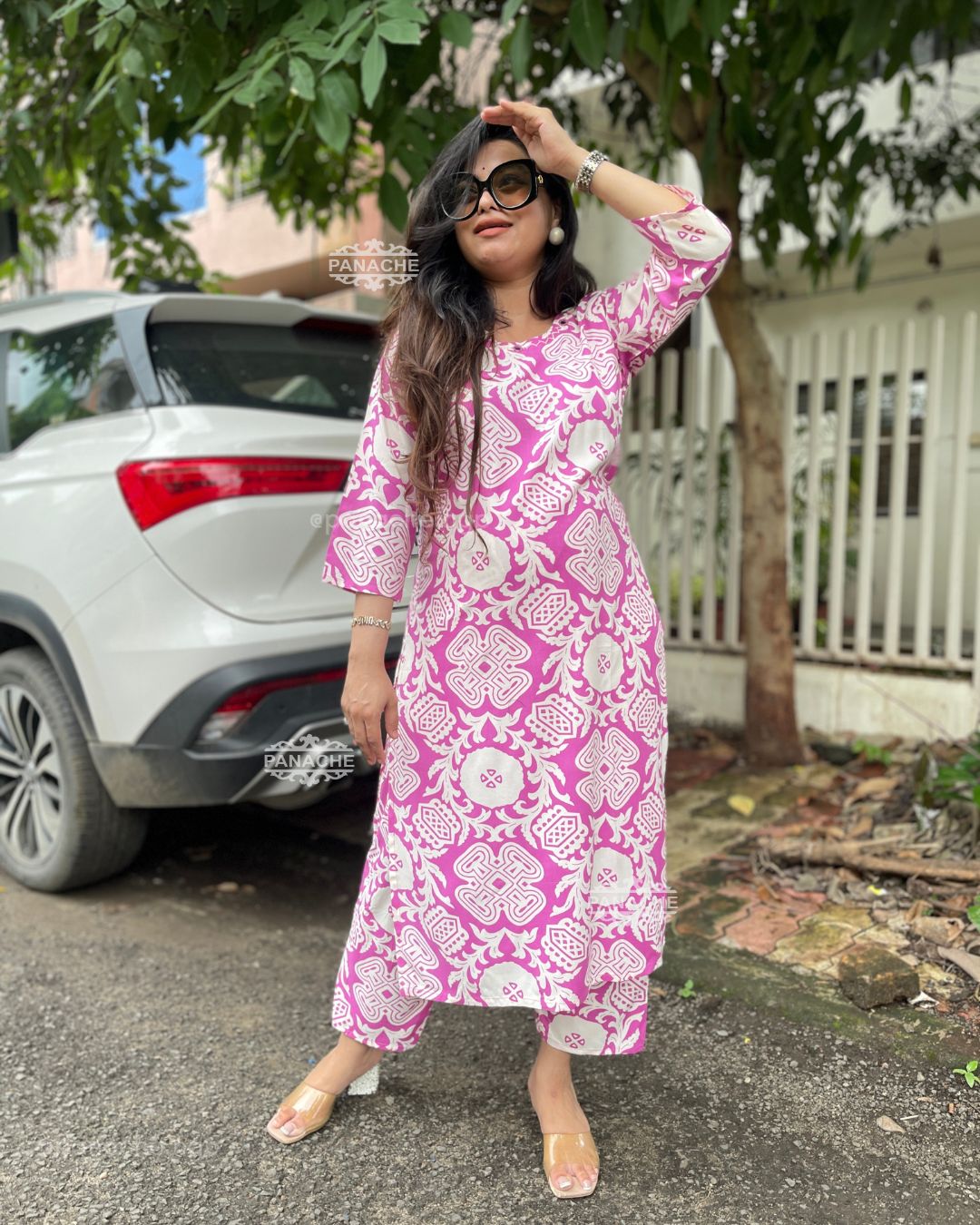 Print on print lilac set