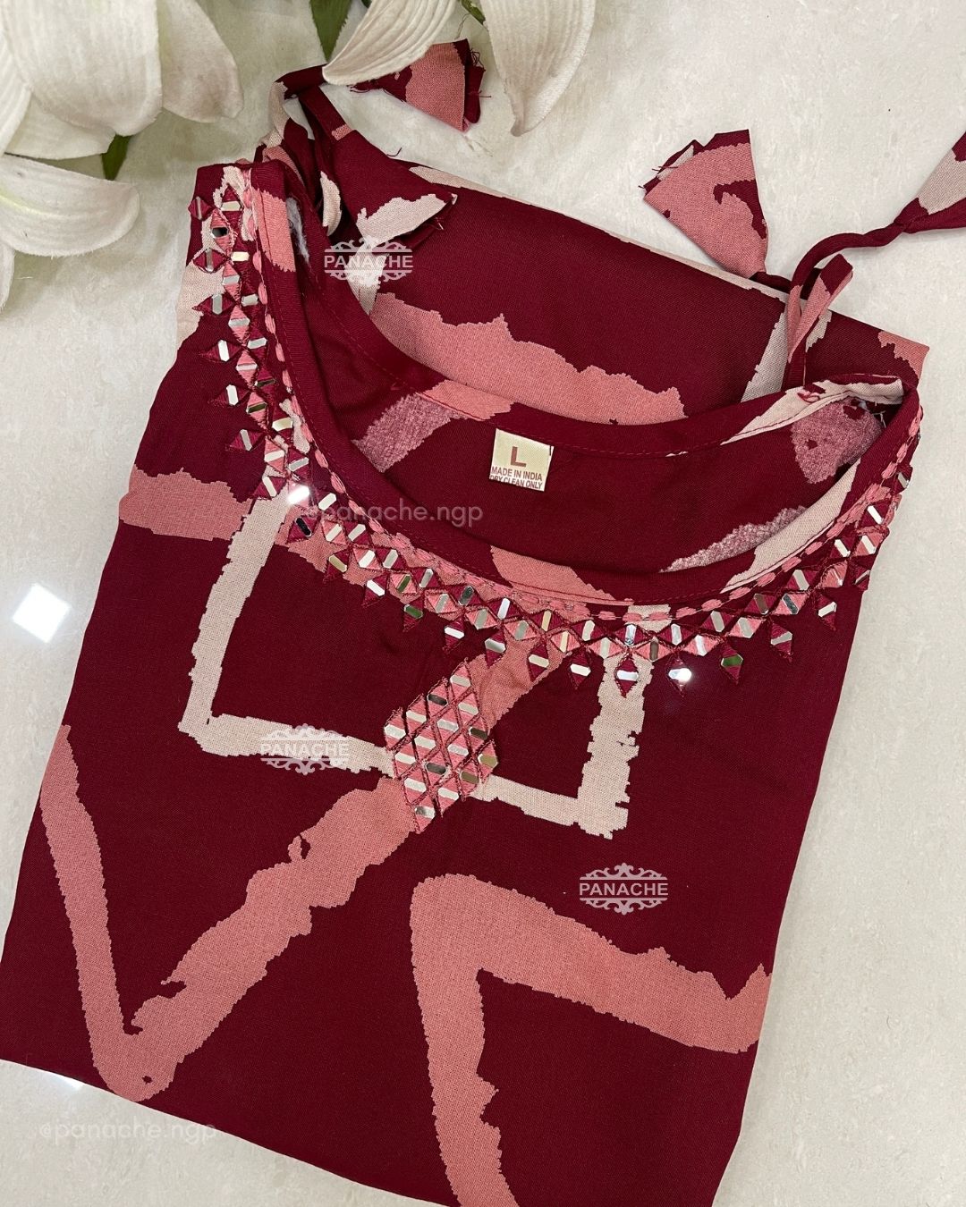 Abstract sleeveless coord