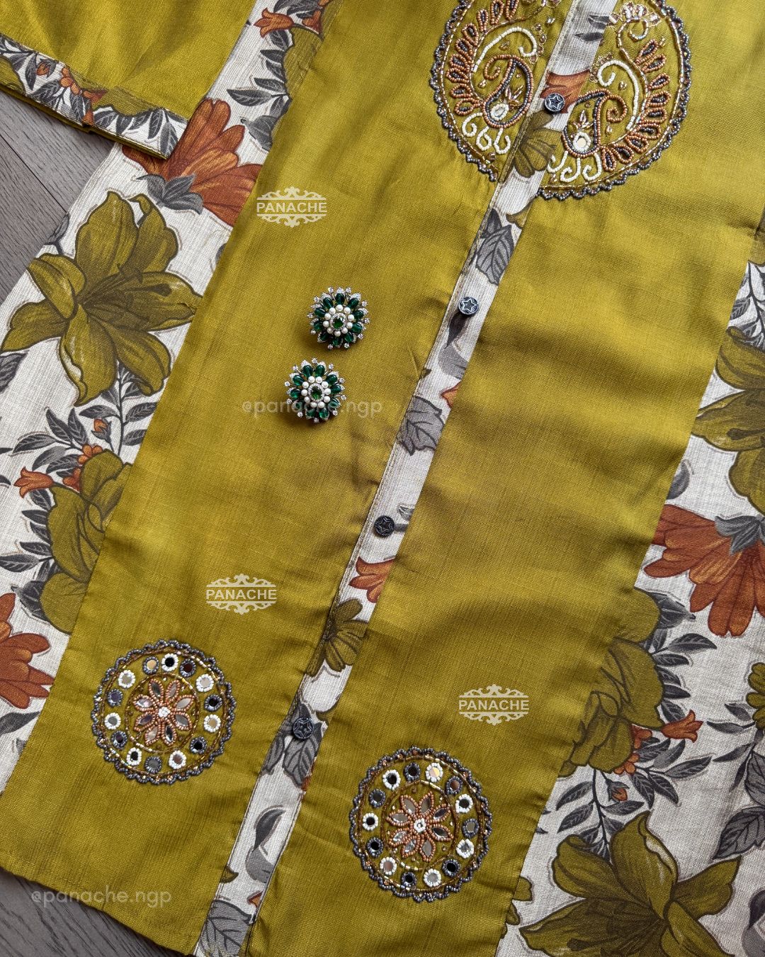 Floral mirror work coord