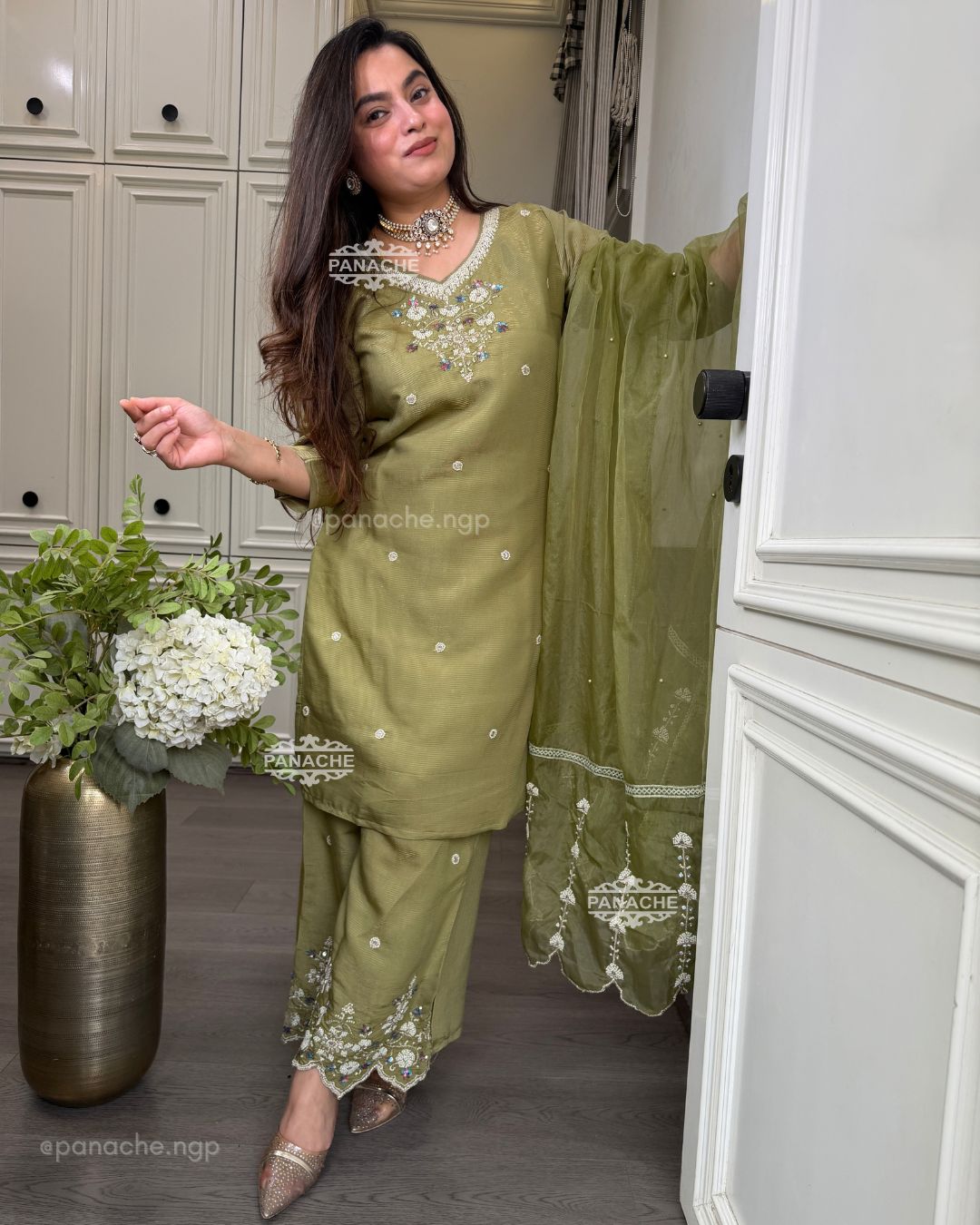 Saba green festive set
