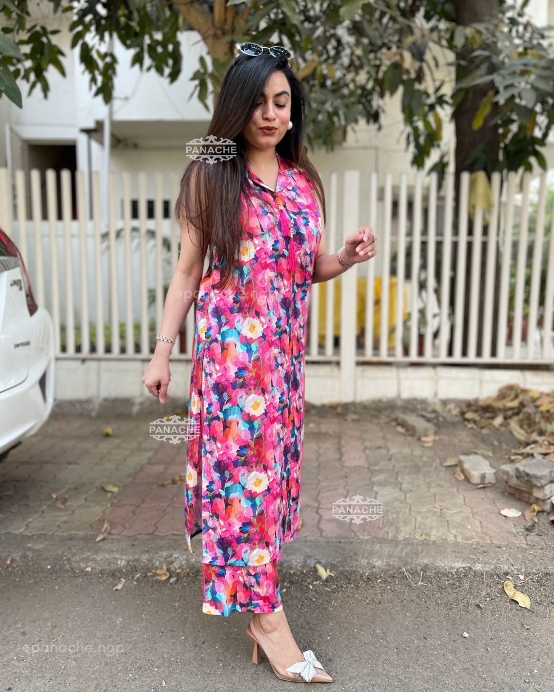 Floral Budget front slit sets