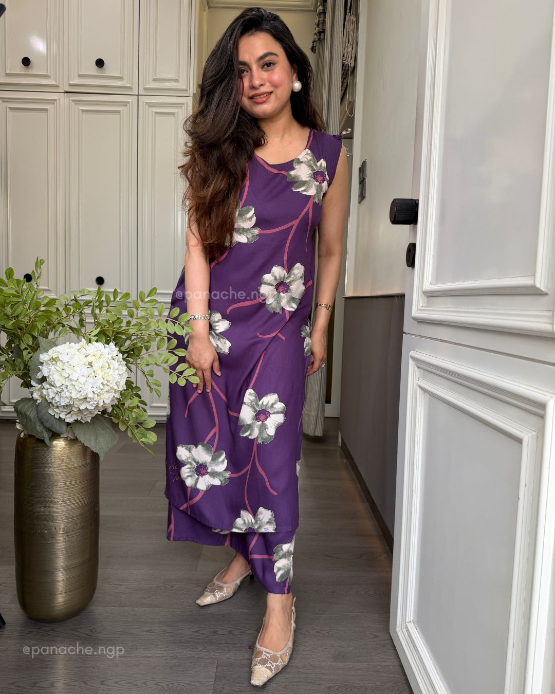 Floral sleeveless set