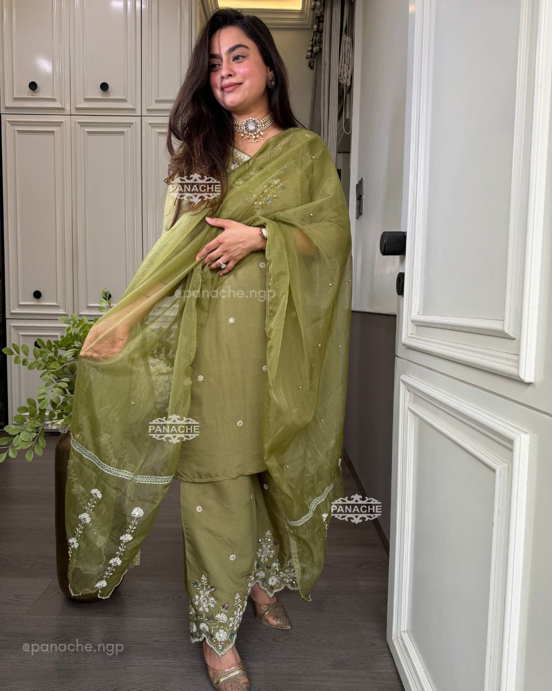 Saba green festive set