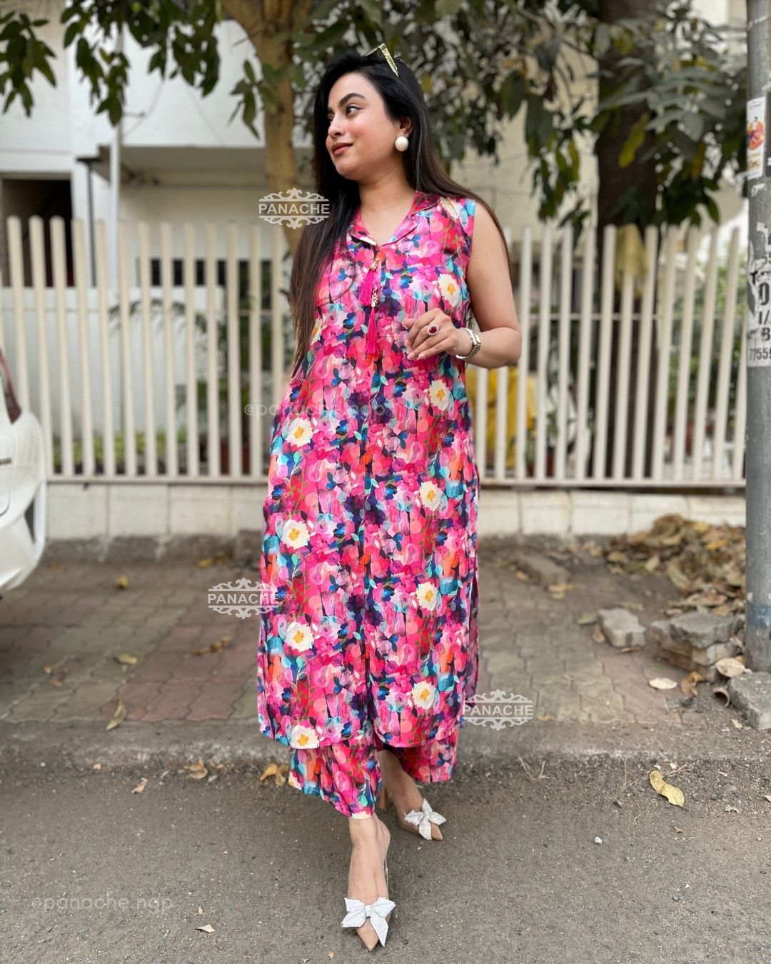 Floral Budget front slit sets