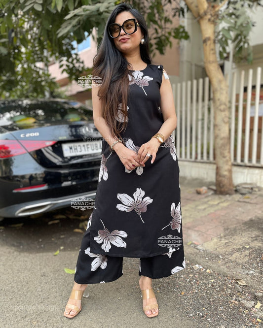 Sleeveless floral coord