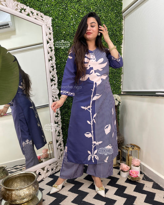 Budget printed suit