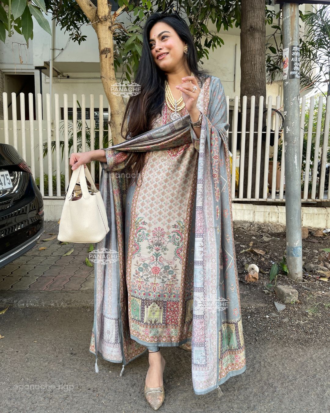 Print on print pashminas