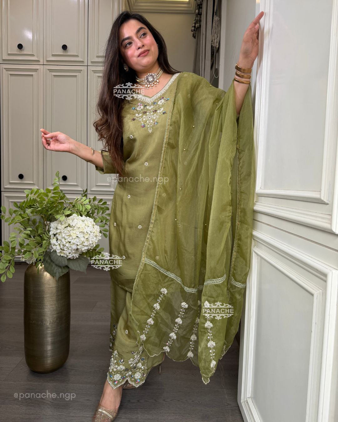 Saba green festive set