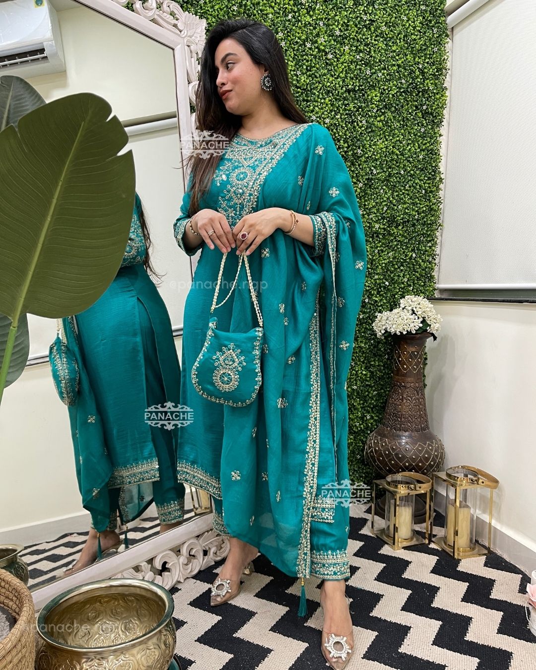 Turquoise potli set